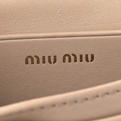 Miu Miu Nappa Softy Padded Flap Card Holder Cammeo 6 of 7