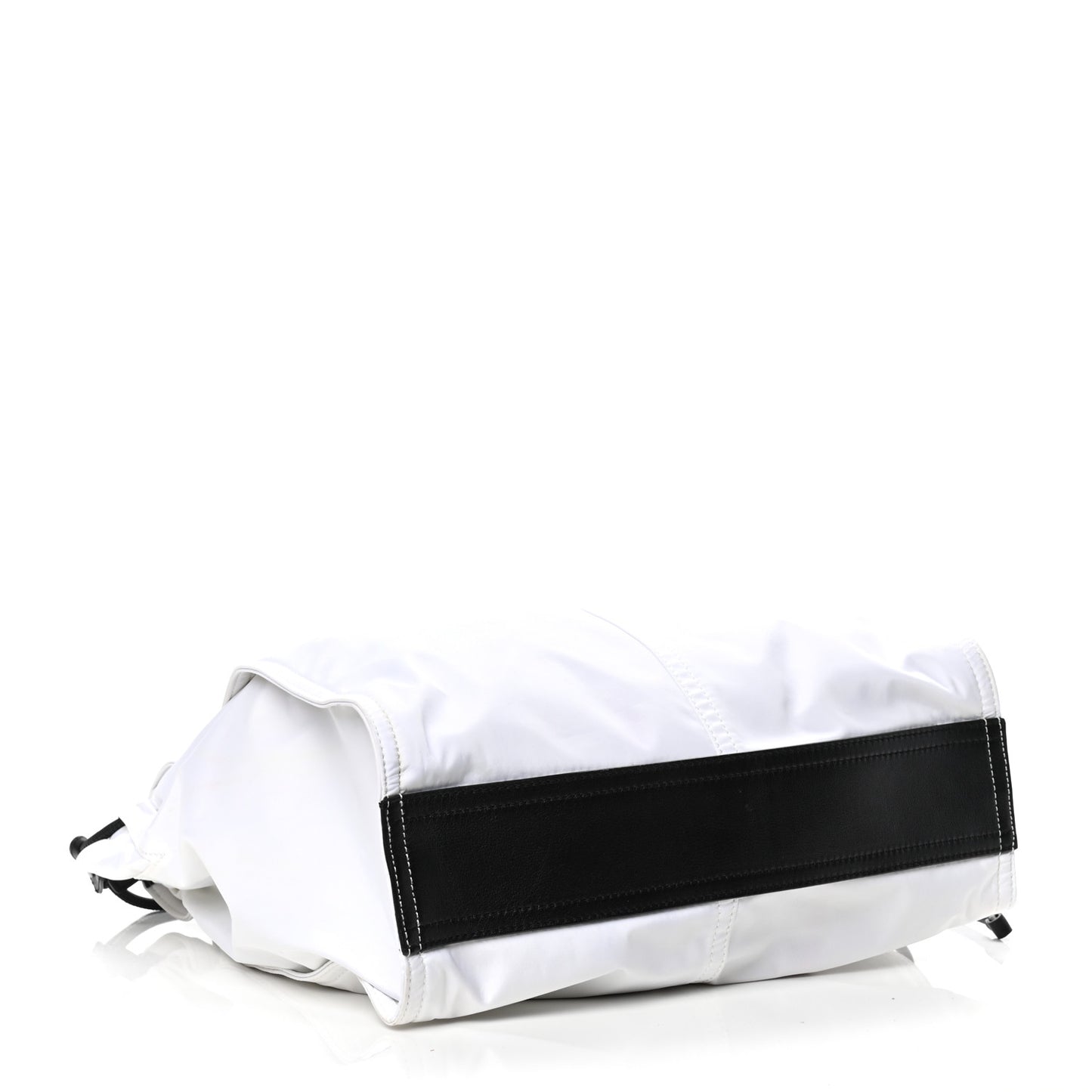 Nylon House Check Buckleigh Packable Tote White