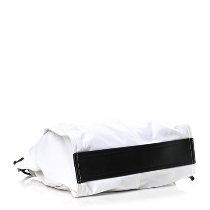 Burberry Nylon House Check Buckleigh Packable Tote White 3 of 4