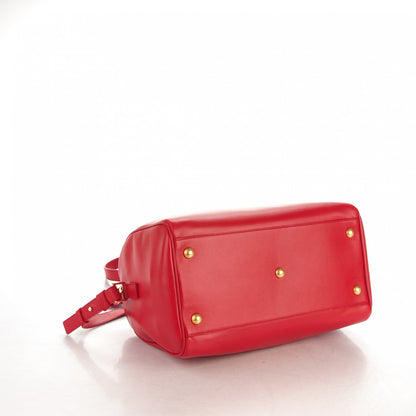 Saint Laurent Calfskin Classic Duffle 6 Red 4 of 7