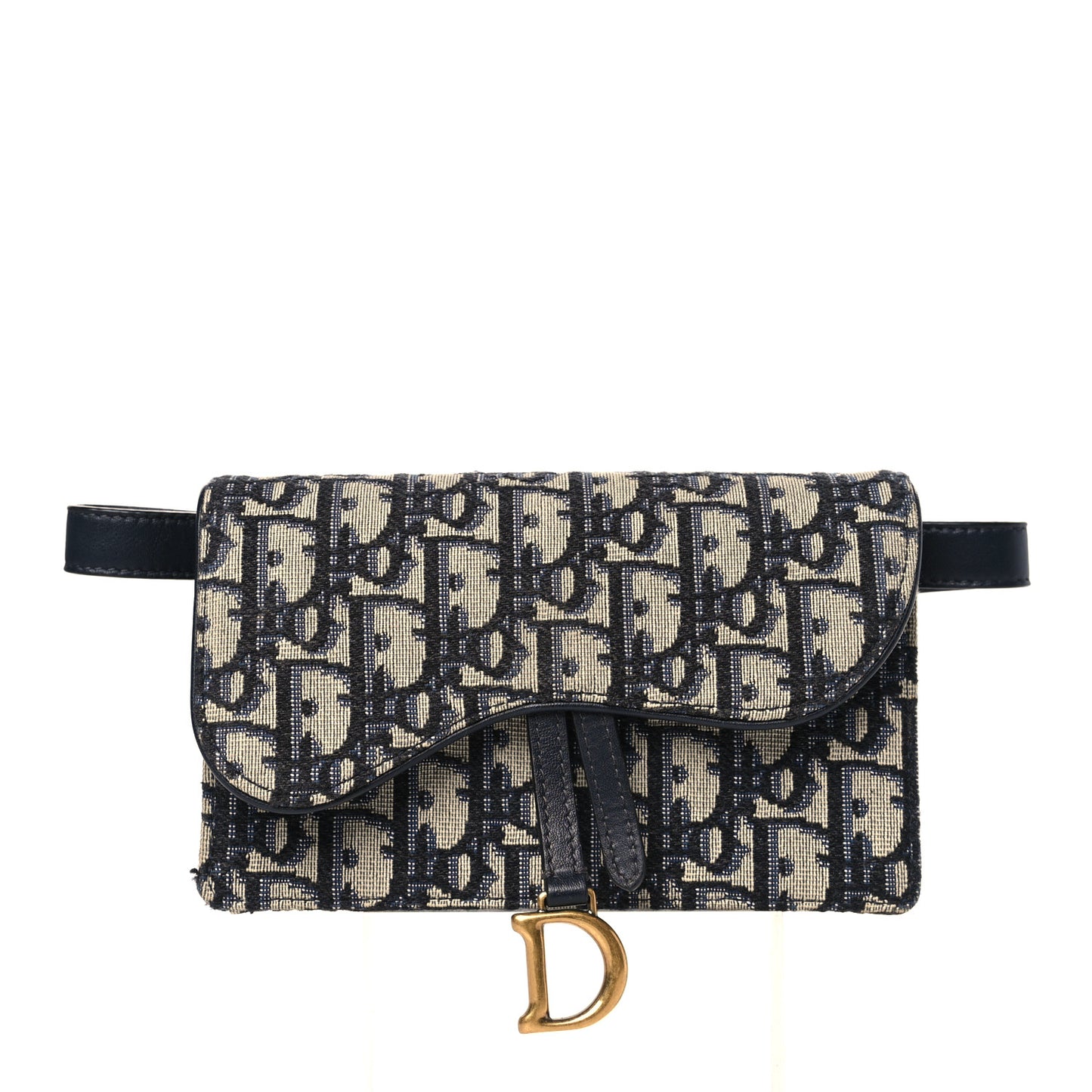 Oblique Saddle Belt Bag Blue