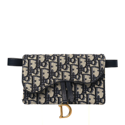 Christian Dior Oblique Saddle Belt Bag Blue 1 of 9