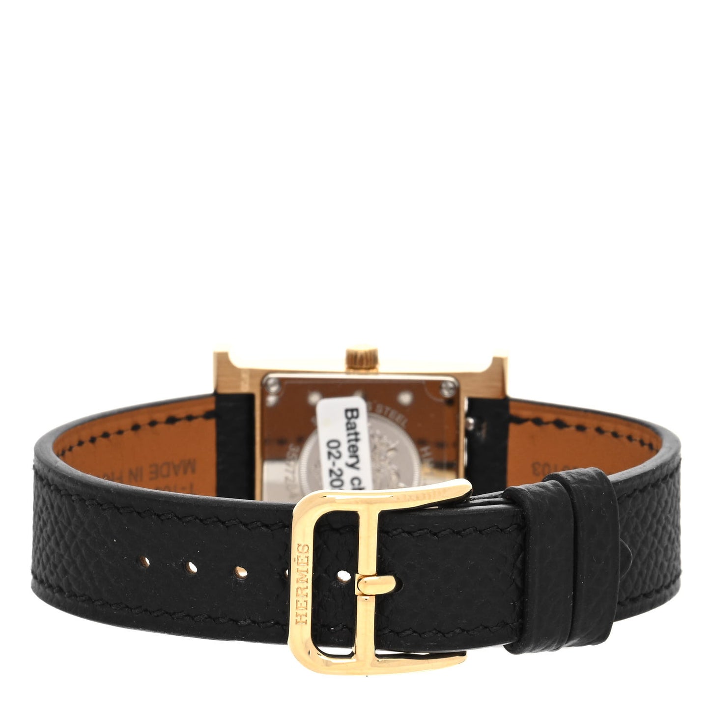 Stainless Steel Epsom 21mm Heure H Hour Quartz Watch Noir