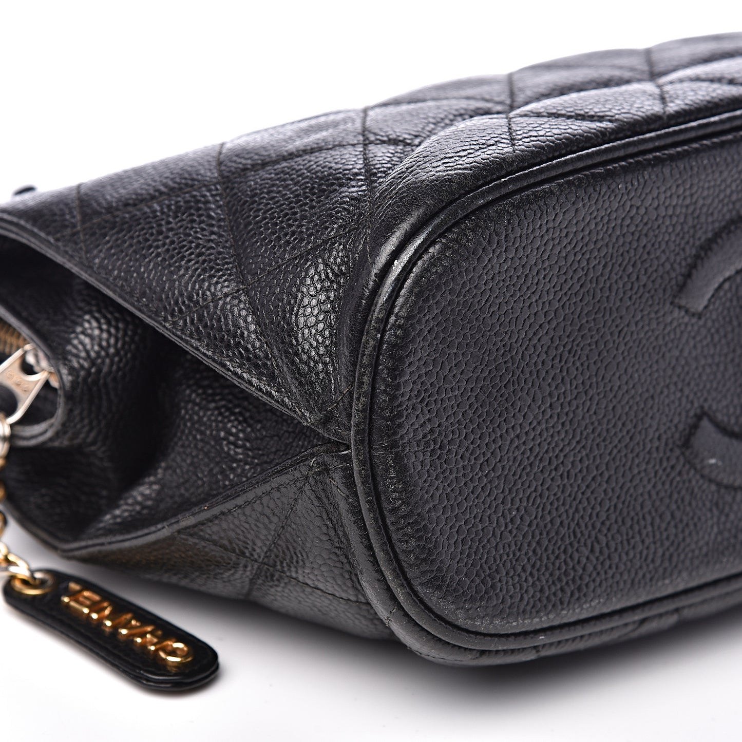Caviar Quilted Shoulder Bag Black