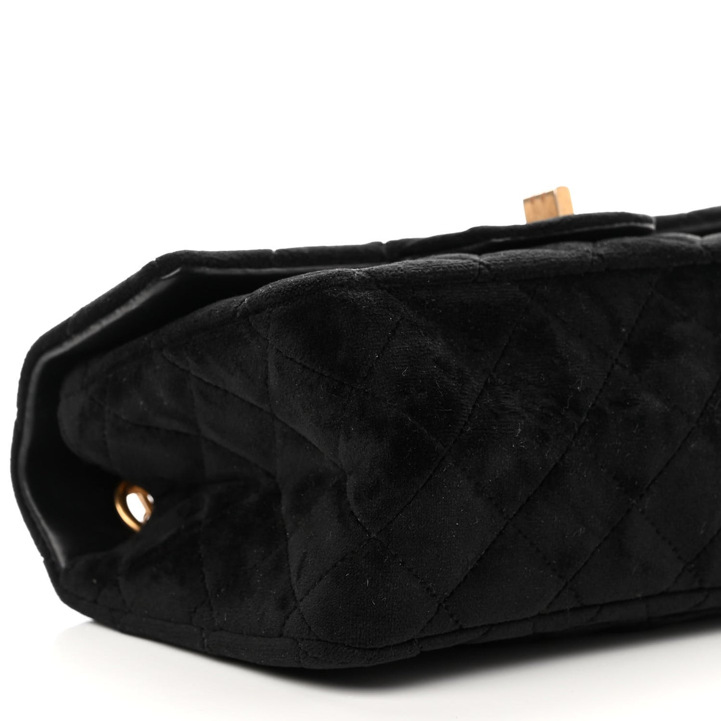 Velvet Quilted Mini 2.55 Reissue Flap Black