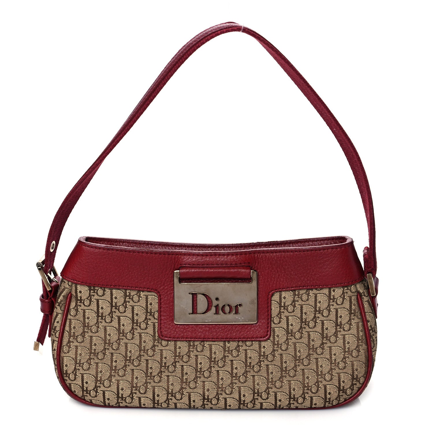 Christian Dior Monogram Small Columbus Hobo Red 1 of 10