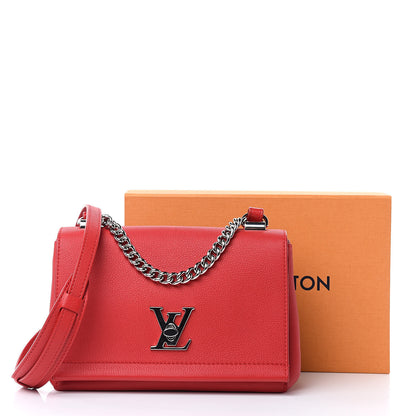 Louis Vuitton Calfskin Lockme II Chain Bag BB Rubis 9 of 9