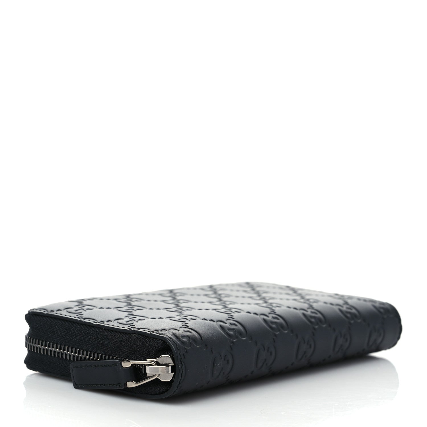 Gucci Guccissima Signature Zip Around Organizer Wallet Black 4 of 6