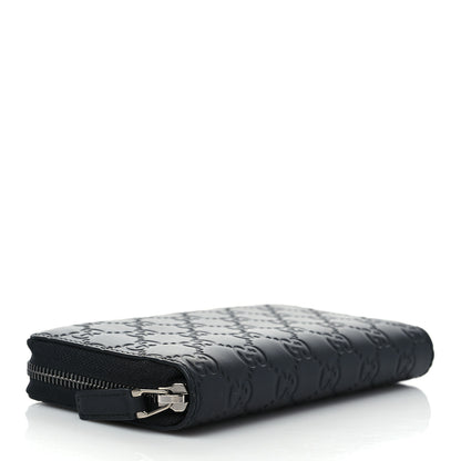 Gucci Guccissima Signature Zip Around Organizer Wallet Black 4 of 6
