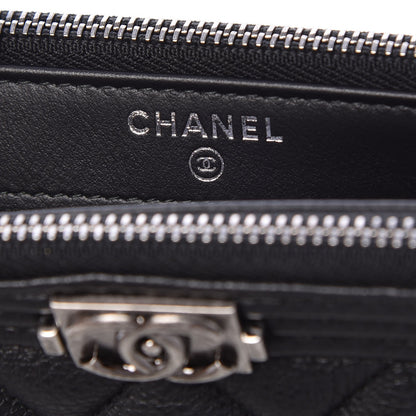 Chanel Caviar Quilted Small Boy Clutch With Chain Black 6 of 9