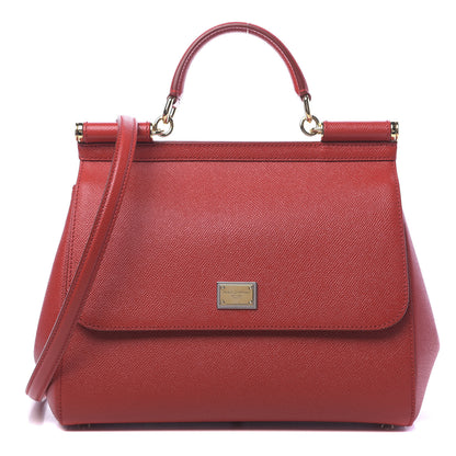 Dolce & Gabbana Dauphine Medium Miss Sicily Satchel Red 1 of 9