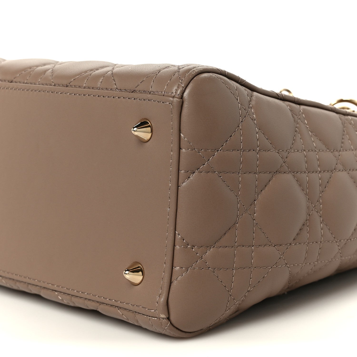 Christian Dior Lambskin Cannage Medium Lady Dior Warm Taupe 10 of 10