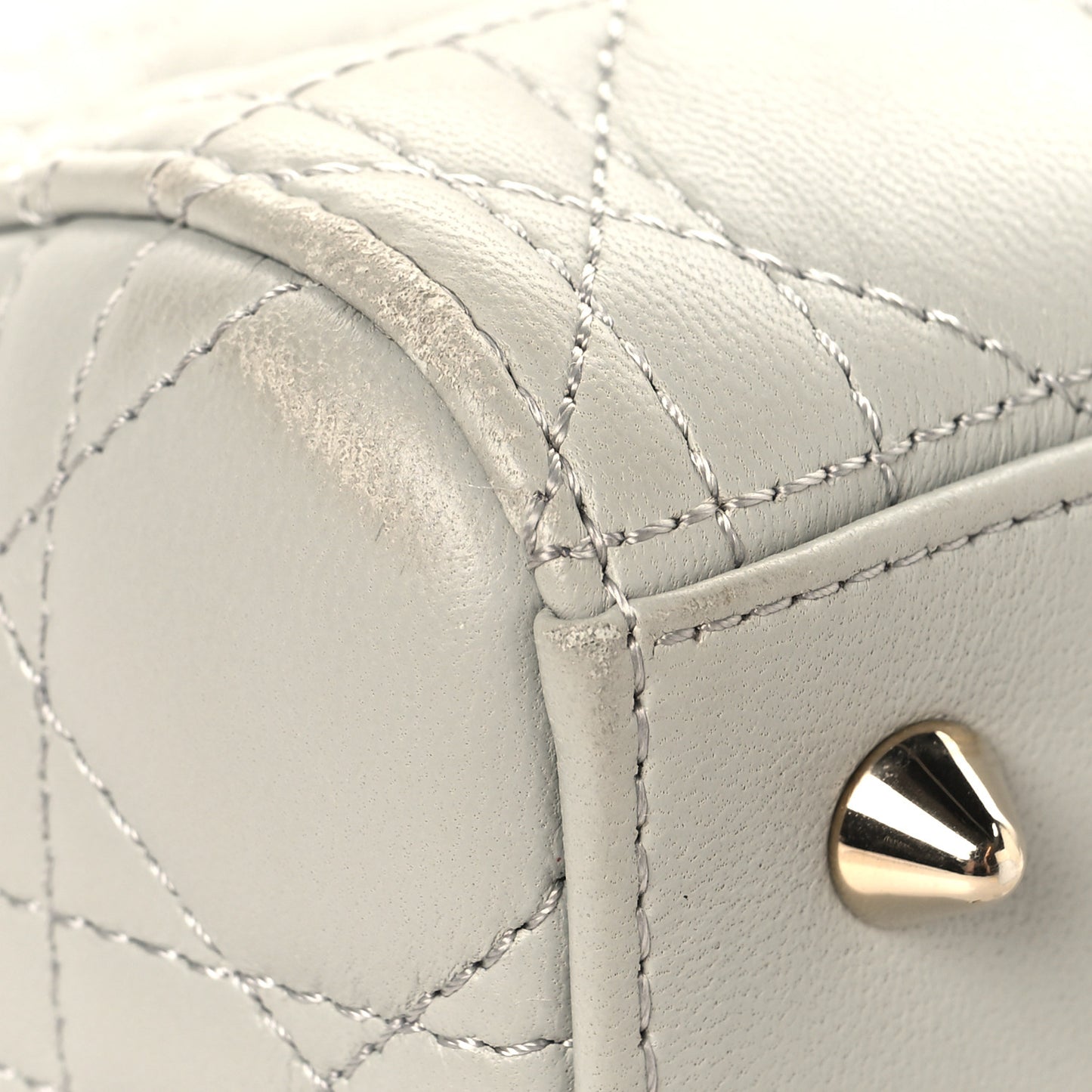 Lambskin Cannage Medium Lady Dior Grey