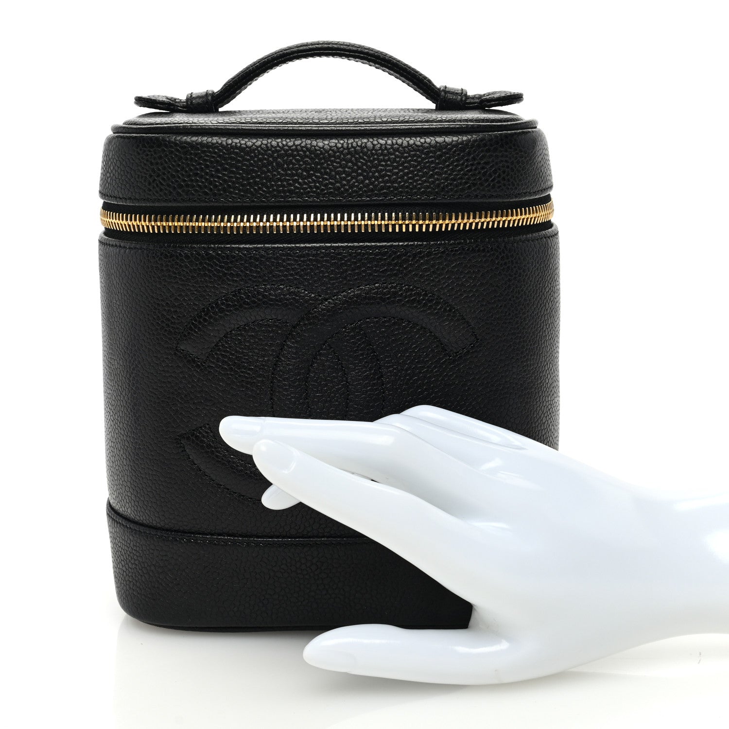 Chanel Caviar Vanity Cosmetic Case Black 2 of 7