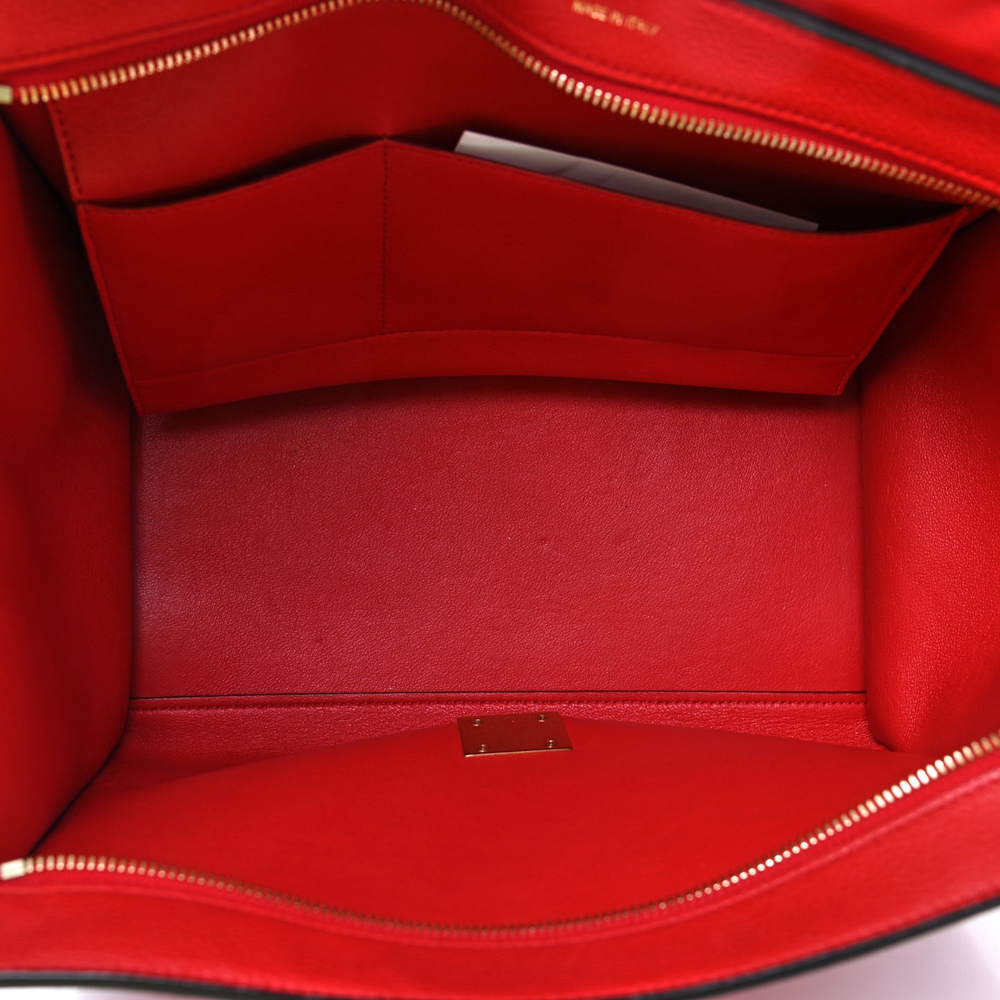 Drummed Calfskin Suede Medium Trapeze Coquelicot