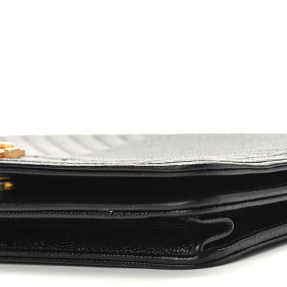 Chanel Caviar Chevron Quilted Boy Wallet On Chain WOC Black 10 of 12