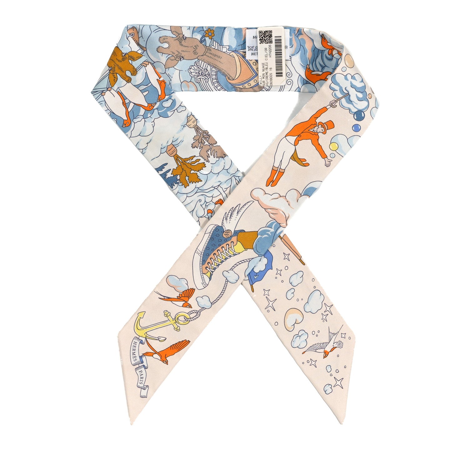 Silk Sur Mon Nuage Twilly Creme Bleu Ciel Orange