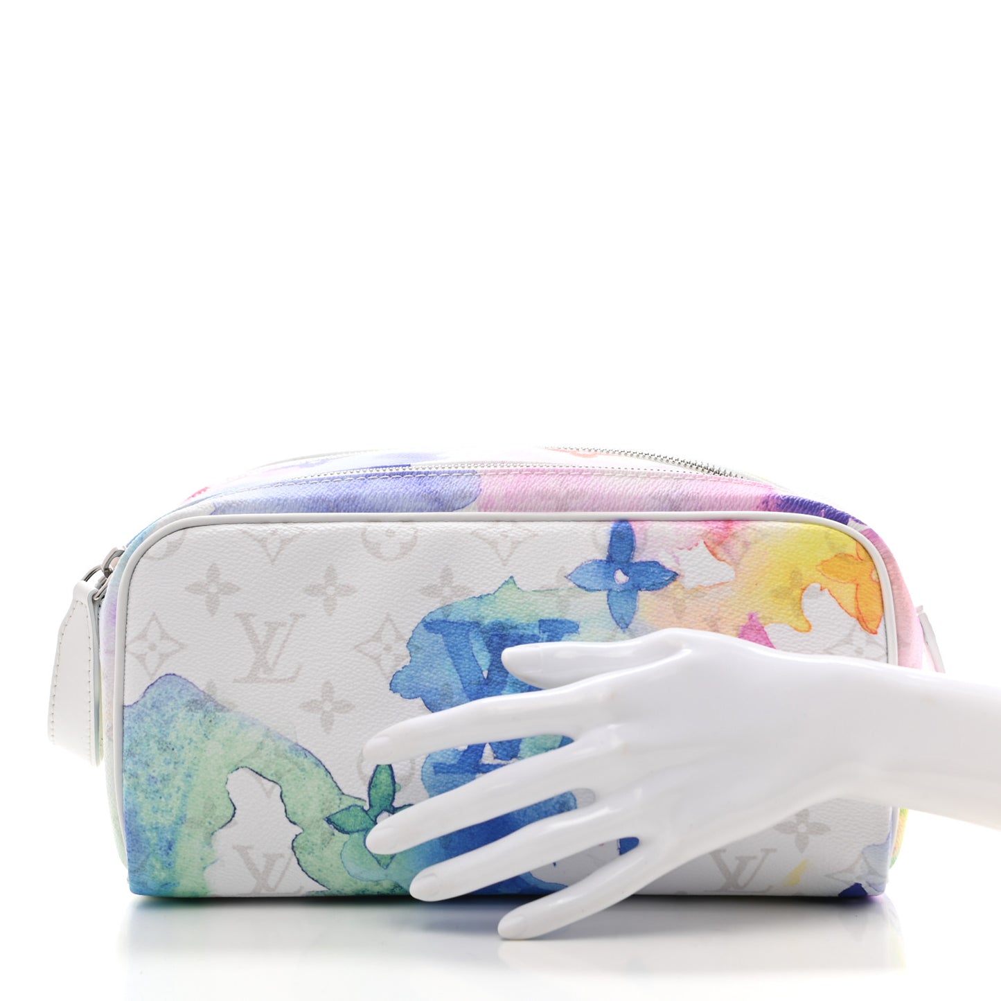 Monogram Watercolor Dopp Kit Toilet Pouch Multicolor