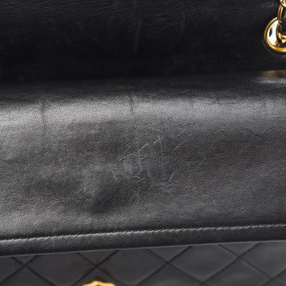Chanel Lambskin Quilted Medium Double Flap Black 19 of 30