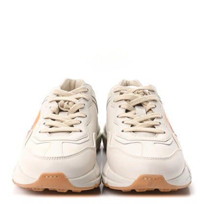 Gucci Calfskin Interlocking G Heart Rhyton Sneakers 35 Mystic White 3 of 10