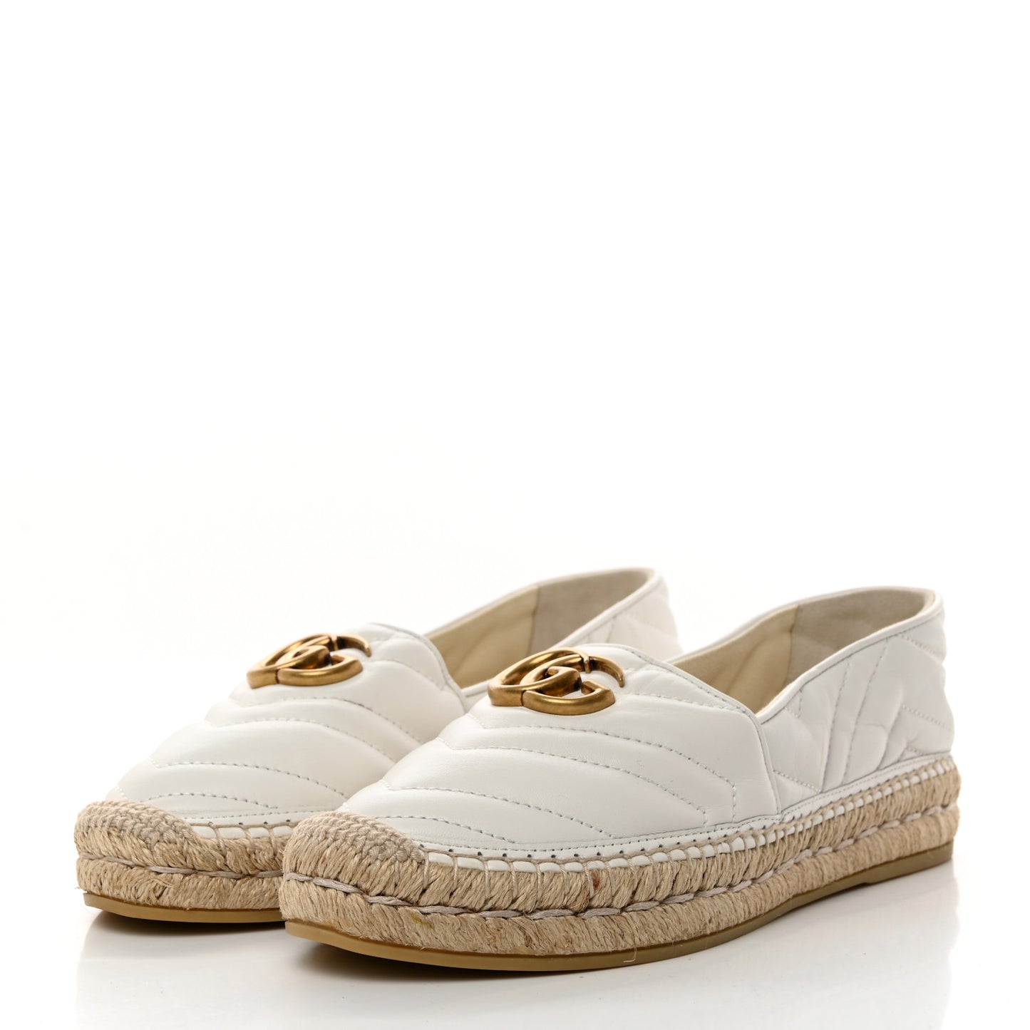 Nappa Matelasse GG Marmont Espadrilles 39 Great White