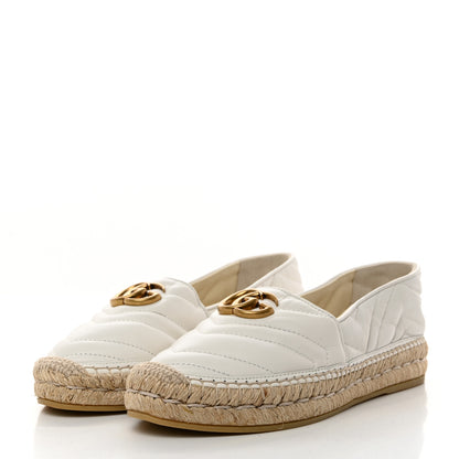 Gucci Nappa Matelasse GG Marmont Espadrilles 39 Great White 3 of 9