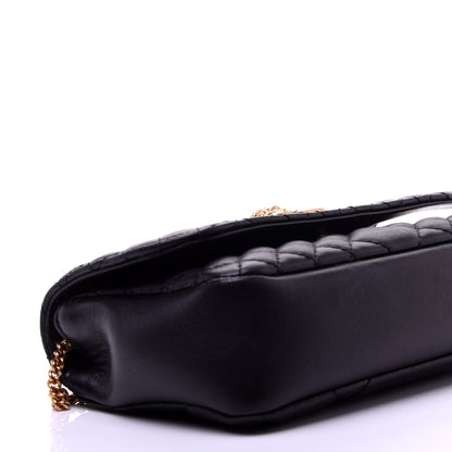 Versace Nappa Quilted Trapuntata Tribute Wallet Chain Crossbody Black 4 of 11