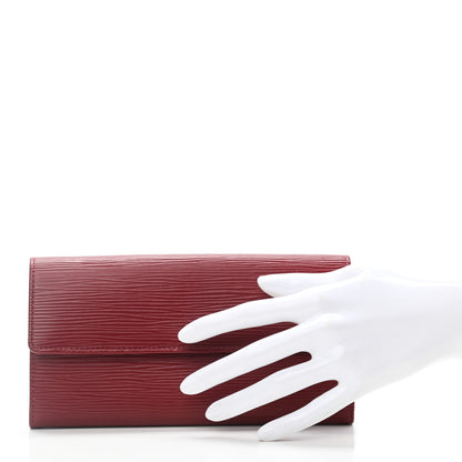 Louis Vuitton Epi Sarah Wallet Rubis 2 of 6