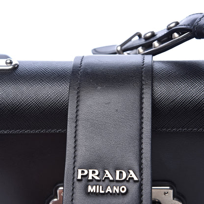 Prada City Calf Saffiano Cahier Bag Black 9 of 11