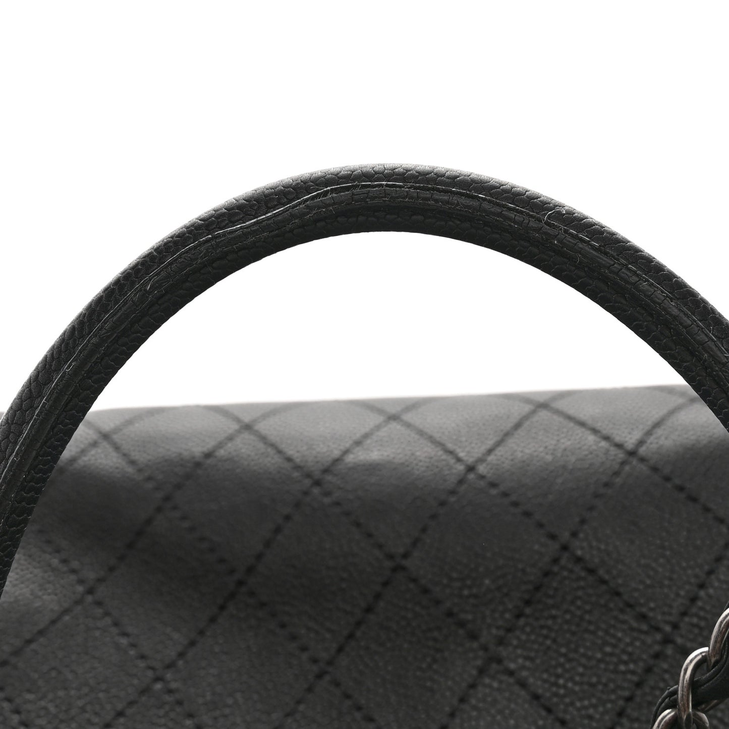 Grained Vegetal Calfskin Urban Shopping Tote Black