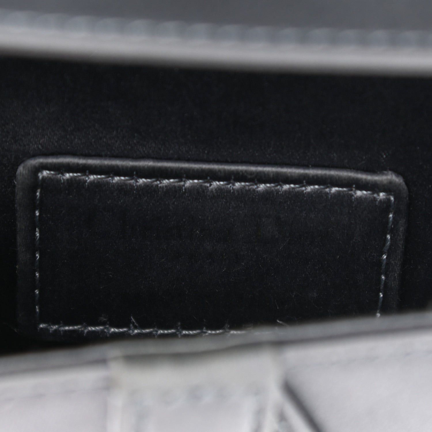 Christian Dior Satin Crystal Mini Saddle Bag Blue Gray 5 of 8