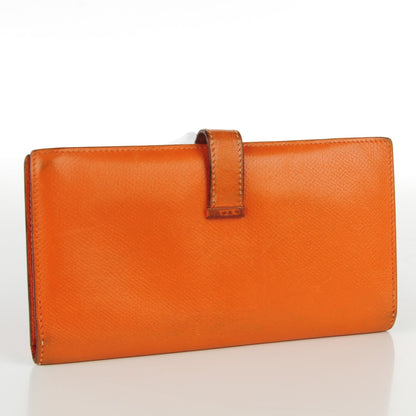Hermes Epsom Bearn Gusset Wallet Orange 3 of 15