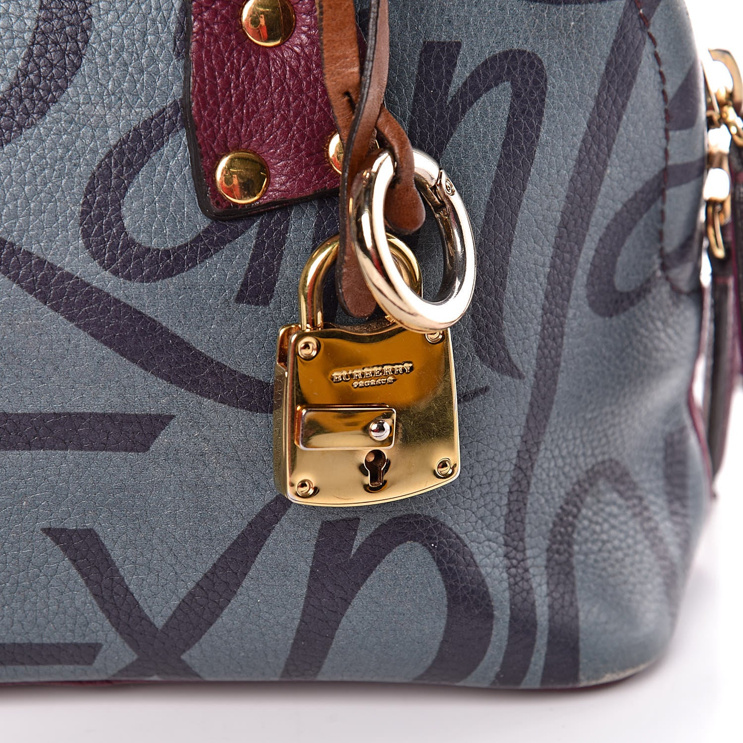 Burberry Prorsum Calfskin Printed Rain or Shine Small Bloomsbury Purple 12 of 16