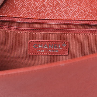 Chanel Caviar Quilted New Medium Boy Flap Dark Red 5 of 16