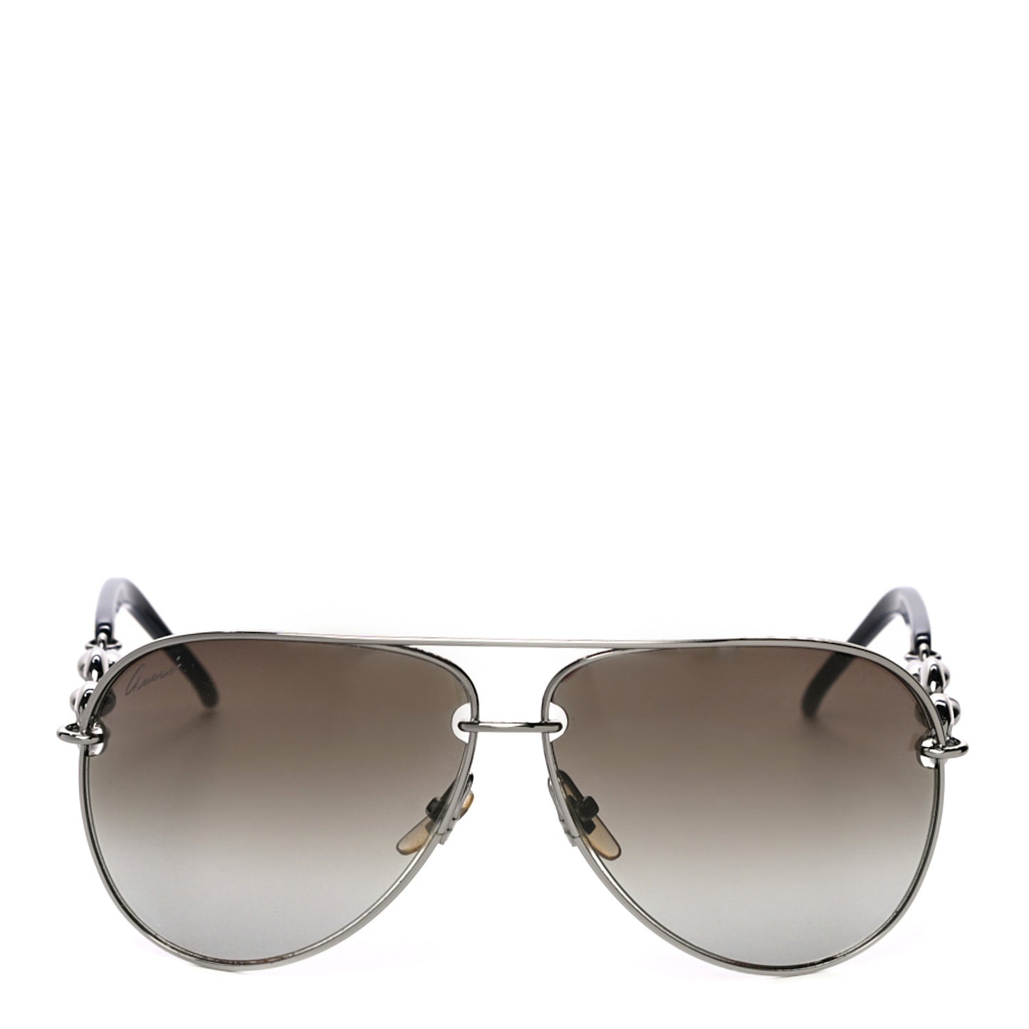 Marina Chain Aviator Sunglasses GG 4225/S Silver Black