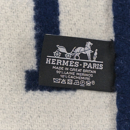 Hermes Wool Cashmere Avalon III Blanket Caban Ecru 4 of 6