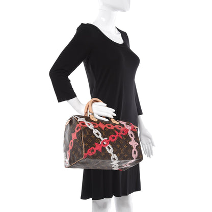 Louis Vuitton Monogram Bay Speedy 30 Rose Ballerine Poppy 2 of 8