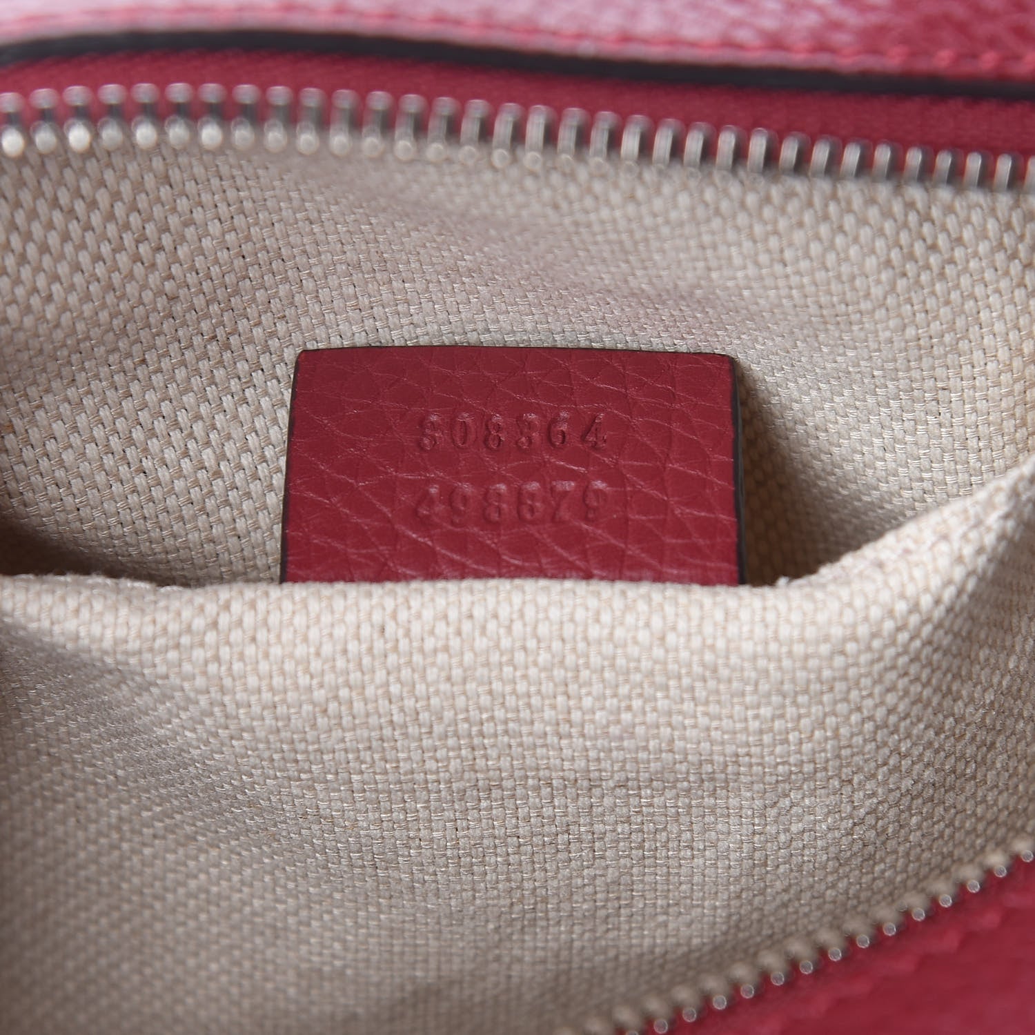 Gucci Pebbled Calfskin Studded Small Soho Disco Bag Soft Burgundy 7 of 10