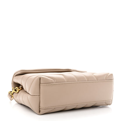 Saint Laurent Calfskin Y Quilted Monogram Toy Loulou Crossbody Bag Marble Pink 4 of 12
