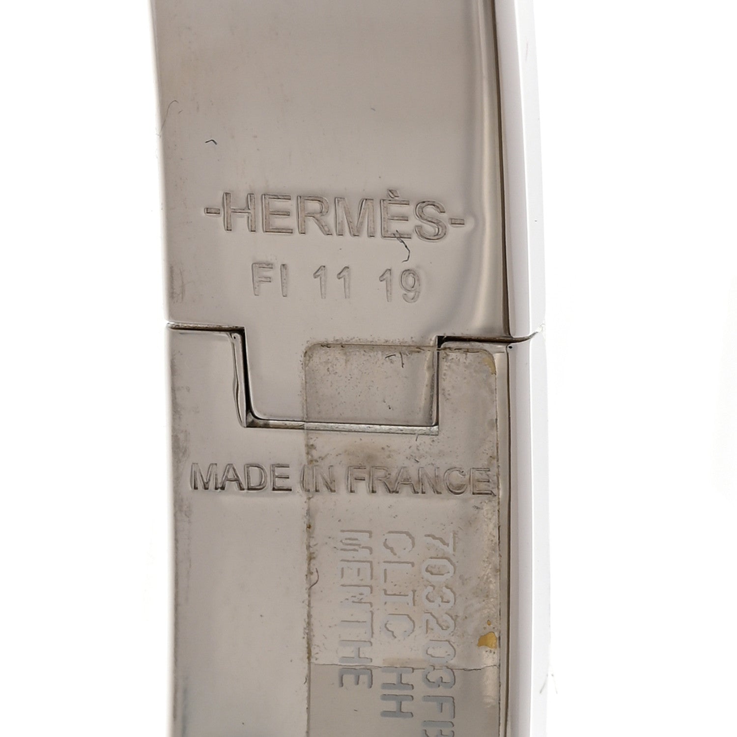 Hermes Matte Enamel Narrow Clic Clac HH Bracelet T4 Menthe 4 of 4