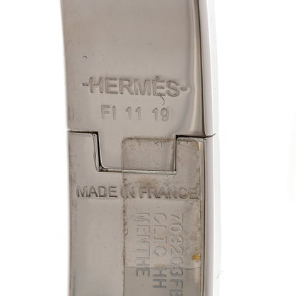 Hermes Matte Enamel Narrow Clic Clac HH Bracelet T4 Menthe 4 of 4
