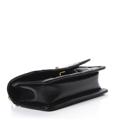 Chanel Shiny Lambskin Flap Clutch With Chain Black 4 of 11