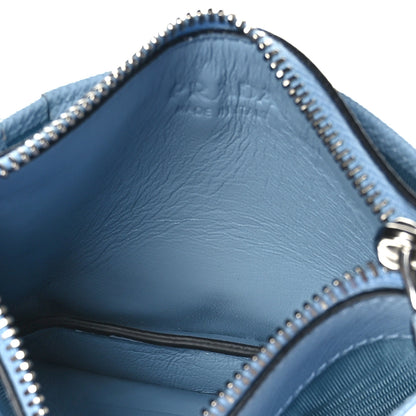 Prada Saffiano Triangle Zip Card Holder Celeste 5 of 8