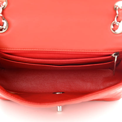 Chanel Lambskin Quilted Mini Rectangular Flap Red 5 of 12