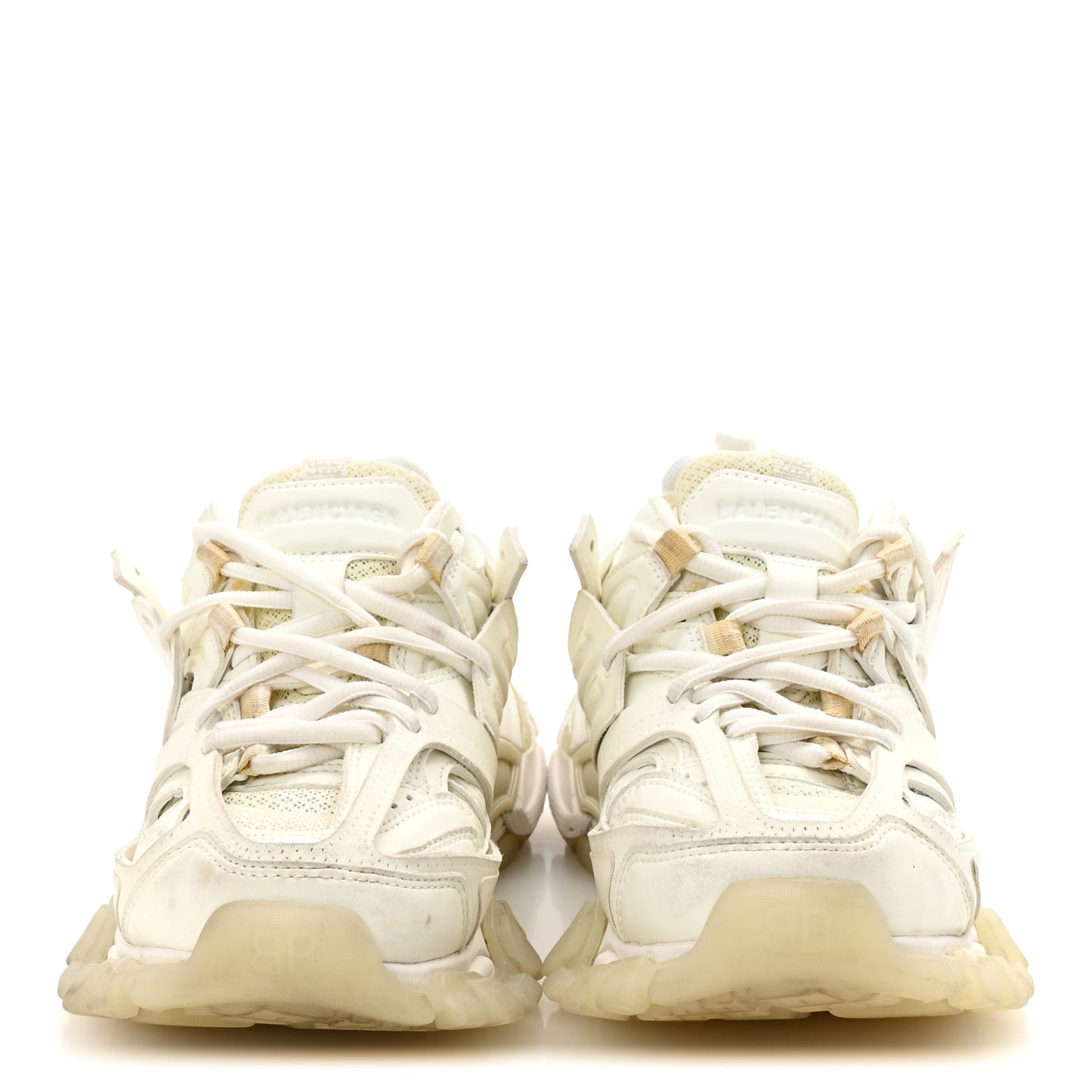 Mesh Nubuck Effect Fabric Glow in the Dark Womens Track Sneakers 35 White