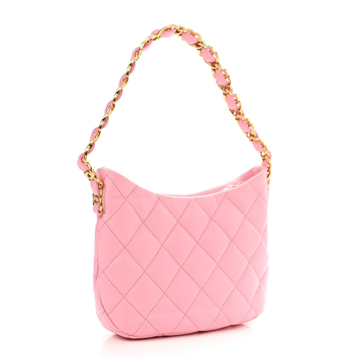 Chanel Lambskin Quilted CC Links Hobo Light Pink 3 of 11
