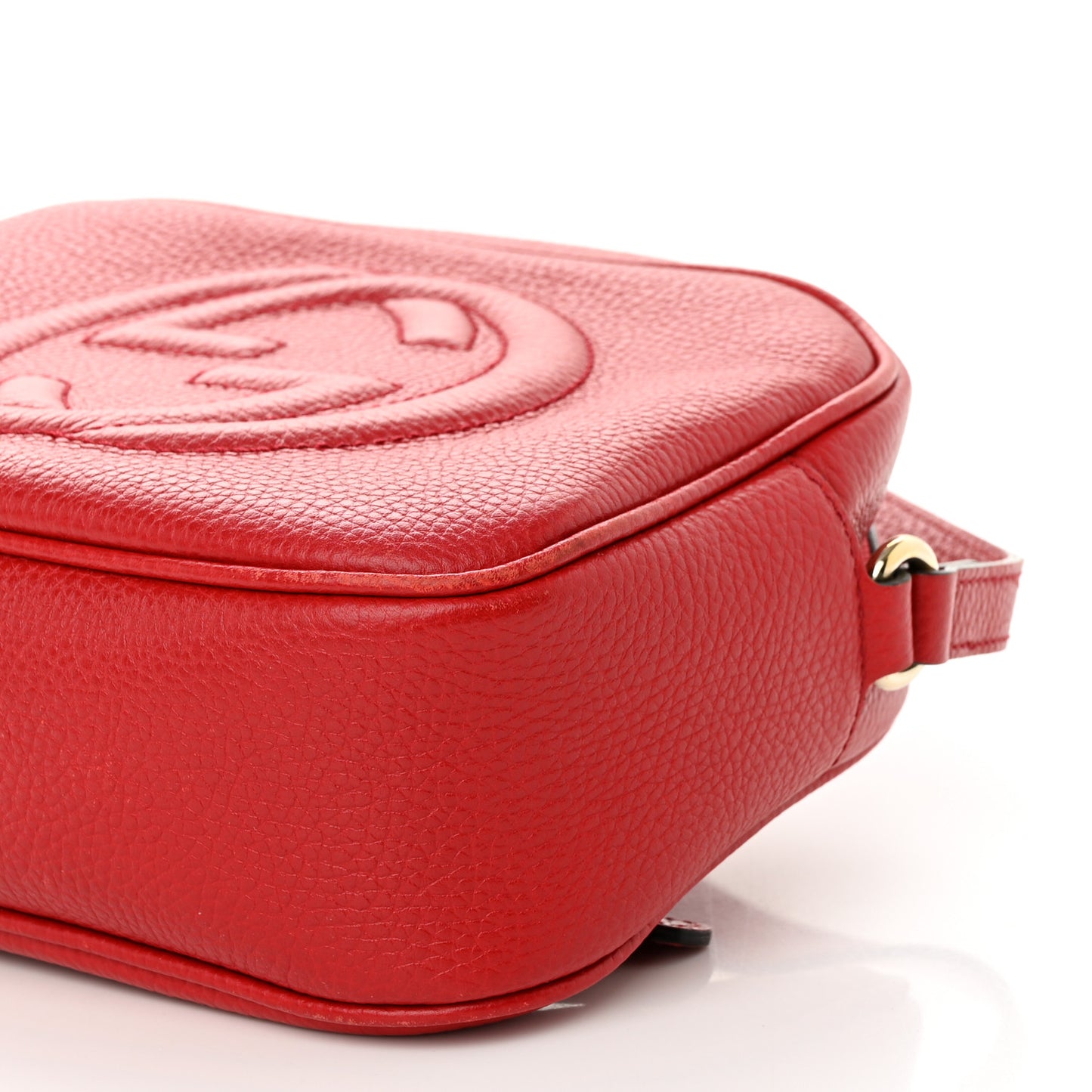 Pebbled Calfskin Small Soho Disco Bag Tabasco Red