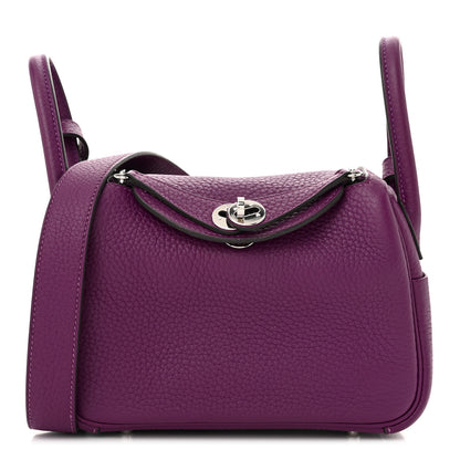 Hermes Taurillon Clemence Mini Lindy 20 Anemone 1 of 13