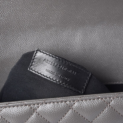 Saint Laurent Grain De Poudre Textured Mixed Matelasse Large Triquilt Monogram Satchel Earth 8 of 8