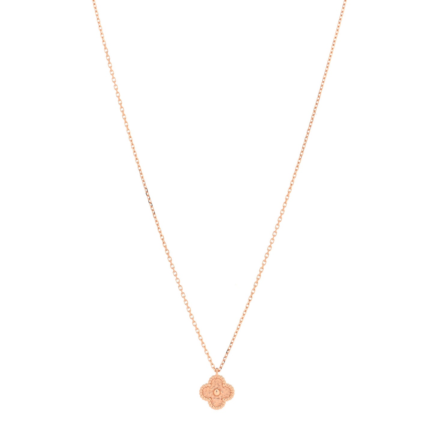 18K Rose Gold Sweet Alhambra Pendant Necklace
